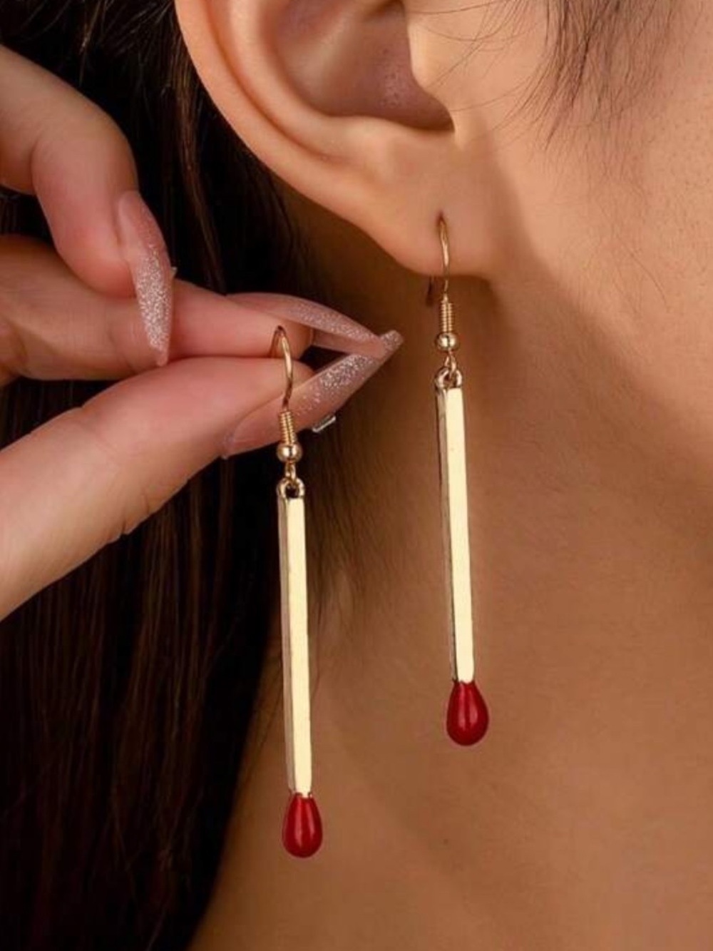 Unique Gold‎ Match Design Women Dangle Earrings